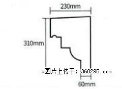 产品分解图型 - 檐口线，型号：SX311-YK-3，规格：230x310mm(3) - 五家渠三象EPS建材 wjq.sx311.cc